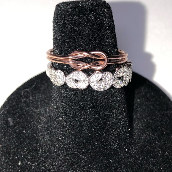 15/20 Rose-Gold Filled double knots ring,S:7 - Picture 9 of 9